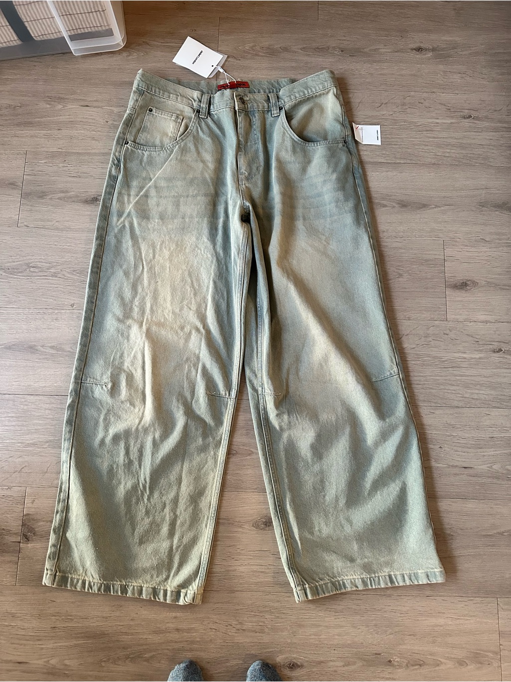 Jaded London Camo Colossus Baggy Jeans, Size 34